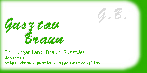 gusztav braun business card